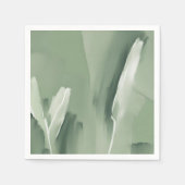 Abstrakte, moderne, schlichte Farbe Grün Serviette (Vorderseite)