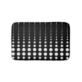 Abstrakte moderne, Schwarz-weiße Linien dots cir Badematte (Vorderseite)