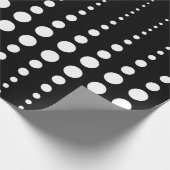 Abstrakte moderne, Schwarz-weiße Linien dots cir Geschenkpapier (Ecke)