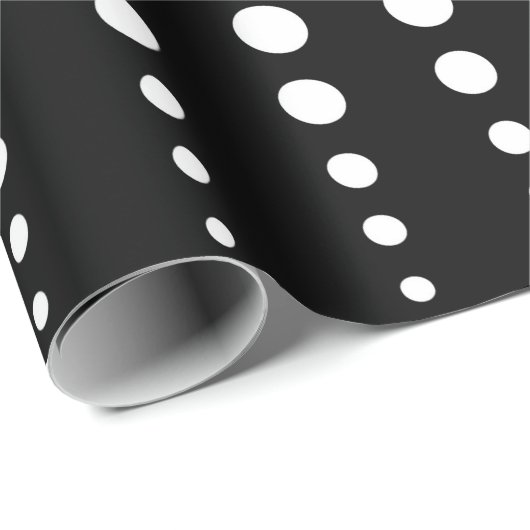 Abstrakte moderne, Schwarz-weiße Linien dots cir Geschenkpapier (Rolleneckpunkt)