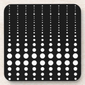 Abstrakte moderne, Schwarz-weiße Linien dots cir Getränkeuntersetzer (Vorderseite)