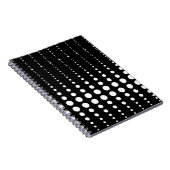 Abstrakte moderne, Schwarz-weiße Linien dots cir Notizblock (Rechte Seite)