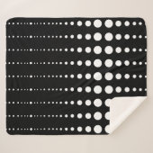 Abstrakte moderne, Schwarz-weiße Linien dots cir Sherpadecke (Vorderseite (Horizontal))