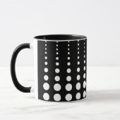 Abstrakte moderne, Schwarz-weiße Linien dots cir Tasse (Links)