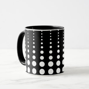 Abstrakte moderne, Schwarz-weiße Linien dots cir Tasse