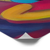 Abstrakte, moderne schwarze Katze 1:1 Poster (Ecke)