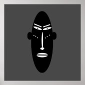 abstrakte, moderne schwarze Maske Poster (Vorne)