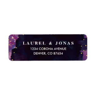 Abstrakte moderne schwarze Rücksendeadressen-Aufkl