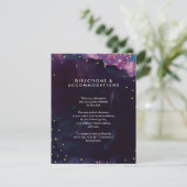 Abstrakte, moderne Schwarze Wasserfarben-Hochzeits Begleitkarte (Stehend Vorderseite)