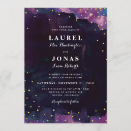 Abstrakte moderne Schwarzwasser-Hochzeit Einladung