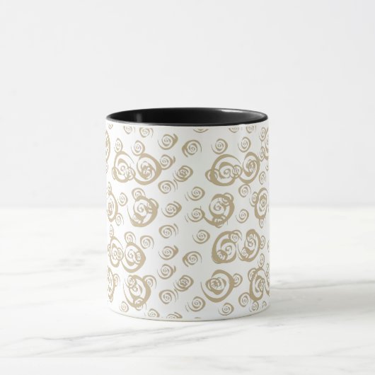 Abstrakte moderne Spiralbogenkunst Tasse (Zentrum)