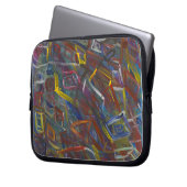 Abstrakte, moderne "Squares"-Notebookschlämme Laptopschutzhülle (Vorderseite Links)