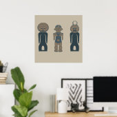 Abstrakte moderne Stammeskunst Poster (Heimbüro)