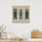 Abstrakte moderne Stammeskunst Poster (Küche)