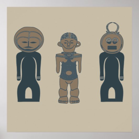 Abstrakte moderne Stammeskunst Poster (Vorne)