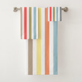 Abstrakte, moderne Stripkorallen Badhandtuch Set (Insitu)