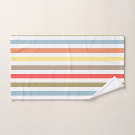 Abstrakte, moderne Stripkorallen Badhandtuch Set (Handtuch)