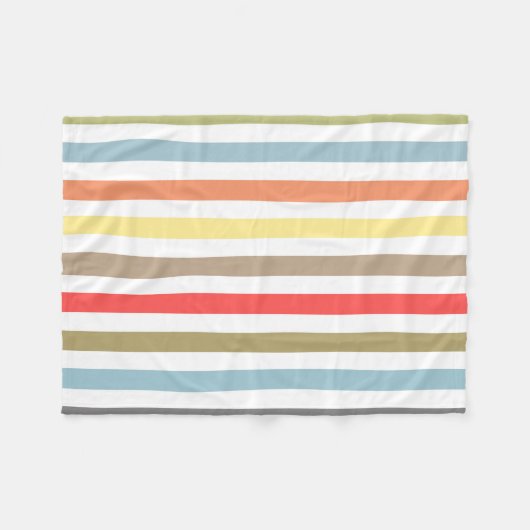 Abstrakte, moderne Stripkorallen Fleecedecke (Vorderseite (Horizontal))