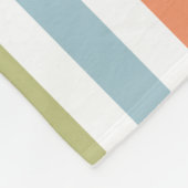 Abstrakte, moderne Stripkorallen Fleecedecke (Ecke)