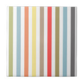 Abstrakte, moderne Stripkorallen Fliese (Vorderseite)