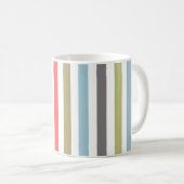 Abstrakte, moderne Stripkorallen Kaffeetasse (VorderseiteRechts)