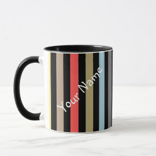Abstrakte, moderne Stripkorallen Tasse