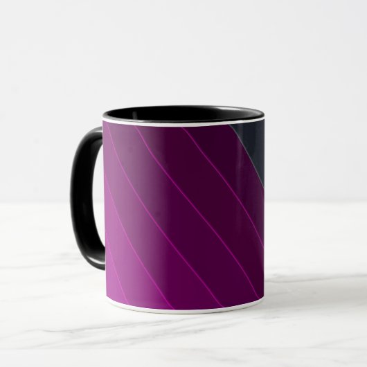 Abstrakte, moderne Striplinien, dunkel pl Tasse (Vorderseite Links)