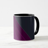 Abstrakte, moderne Striplinien, dunkel pl Tasse (VorderseiteRechts)