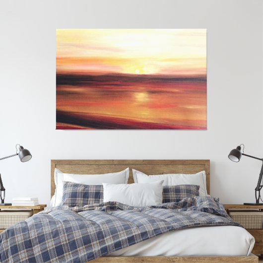 Abstrakte moderne Sunset Art Leinwanddruck (Insitu (Schlafzimmer))