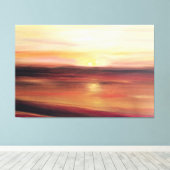 Abstrakte moderne Sunset Art Leinwanddruck (Insitu (Holzboden))