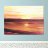 Abstrakte moderne Sunset Art Leinwanddruck (Insitu (Holzboden))