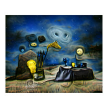 Abstrakte moderne surrealistische Starry Night mit