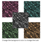 Abstrakte moderne, trendige Feder Schwarz-weiß dru Fliese