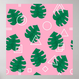 Abstrakte moderne trendige Hipster Geometrie Naht Poster