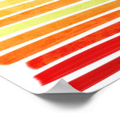 Abstrakte moderne tropische Sommerfarben Pinselstr Poster (Ecke)