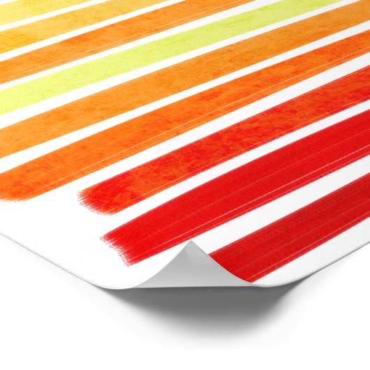 Abstrakte moderne tropische Sommerfarben Pinselstr Poster (Ecke)