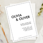 Abstrakte moderne Typografie Schwarz/Weiß Einladung