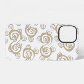 Abstrakte moderne überlappende Spiralmuster iPhone Hülle (Rückseite (Horizontal))