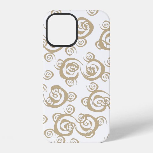 Abstrakte moderne überlappende Spiralmuster iPhone Hülle (Rückseite)