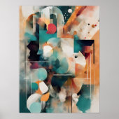 Abstrakte, moderne und farbenfrohe Formen Poster (Vorne)