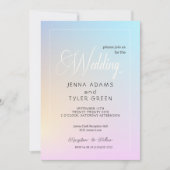 Abstrakte, moderne und farbenfrohe Pastell Gradien Einladung (Vorderseite)