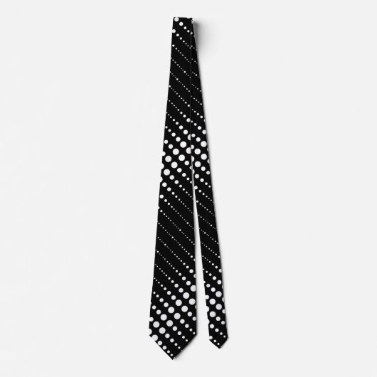 Abstrakte, moderne und Schwarz-weiße Linien Krawatte (Vorderseite)