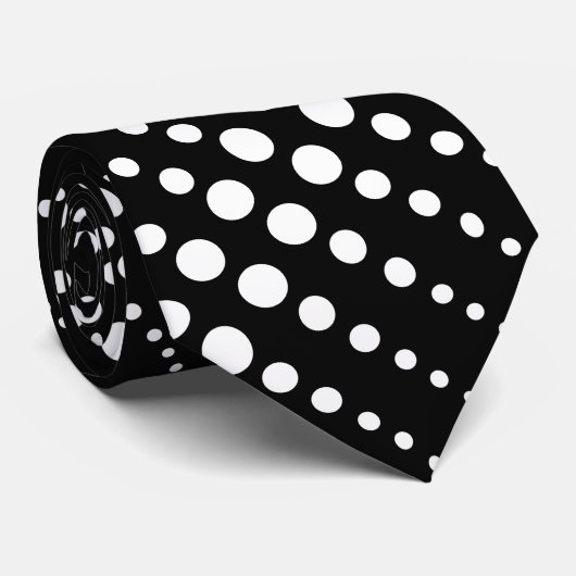 Abstrakte, moderne und Schwarz-weiße Linien Krawatte (Gerollt)