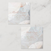 Abstrakte, moderne Wasserfarben Quadratische Visitenkarte (Vorne/Hinten)