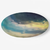 Abstrakte, moderne Weichgestuhlflüssigkeit verschw Pappteller (Schrägansicht)