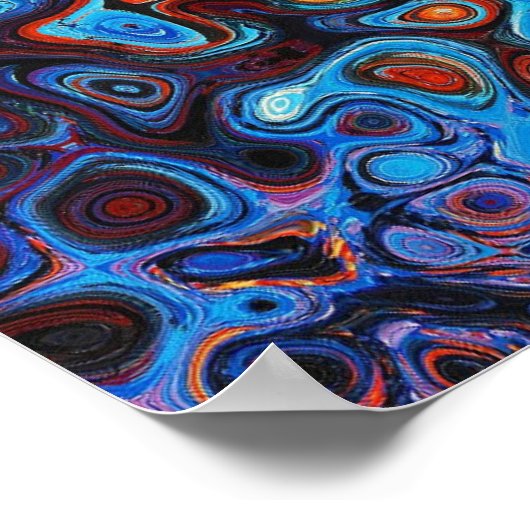 Abstrakte, moderne Wirbel Poster (Ecke)