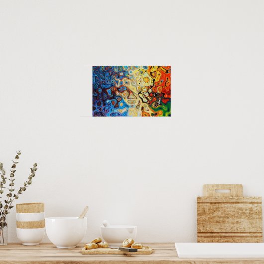 Abstrakte, moderne Wirbel Poster (Küche)