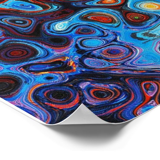 Abstrakte, moderne Wirbel Poster (Ecke)