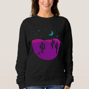 Abstrakte moderne Wüstenlandschaft Südwesten Kaktu Sweatshirt