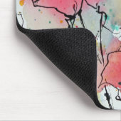 Abstrakte Mohnblumen in rosa Mousepad (Ecke)